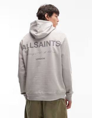 Allsaints Future hoodie in grey | ASOS (Global)