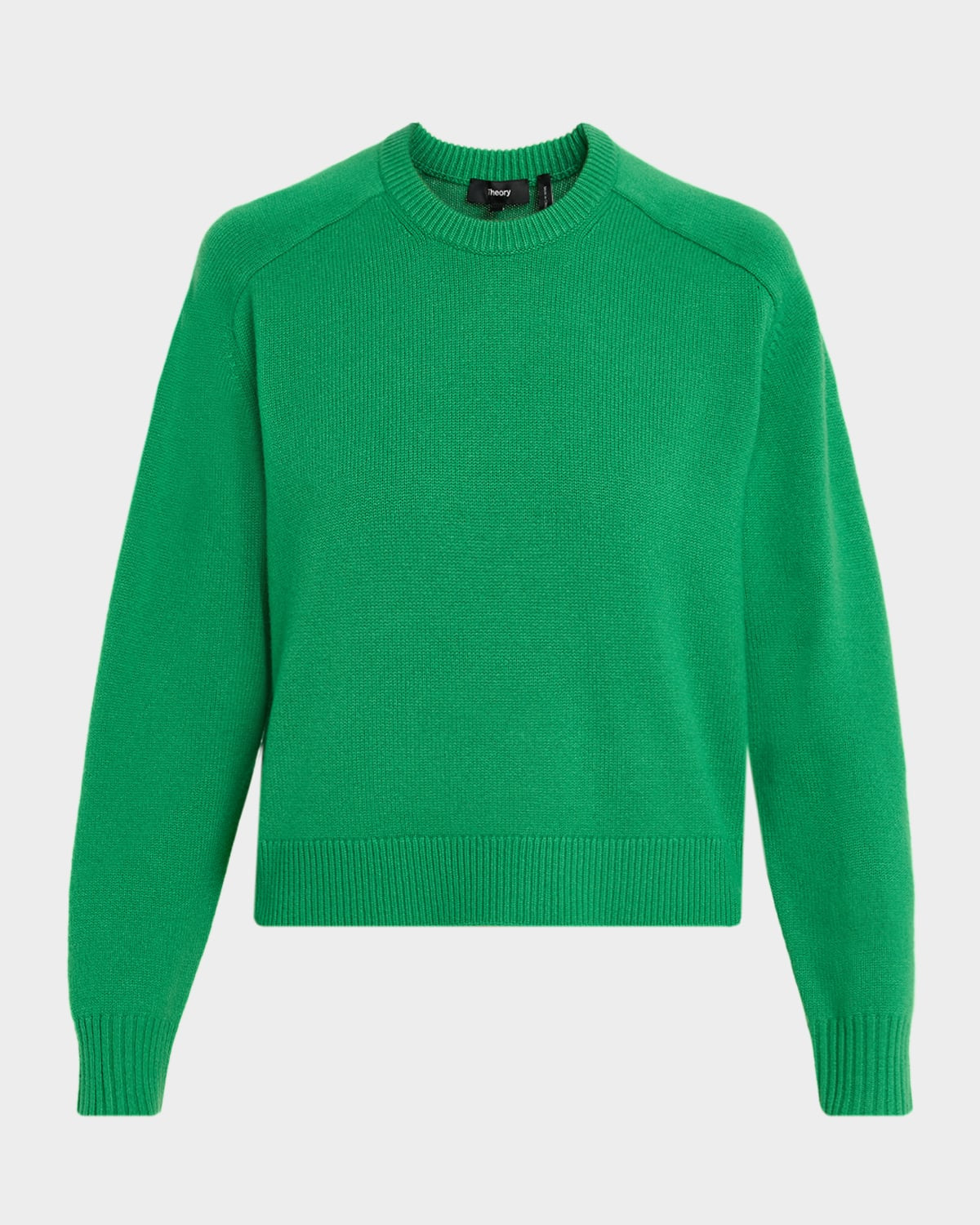 Cashmere Cropped Crewneck Sweater | Neiman Marcus