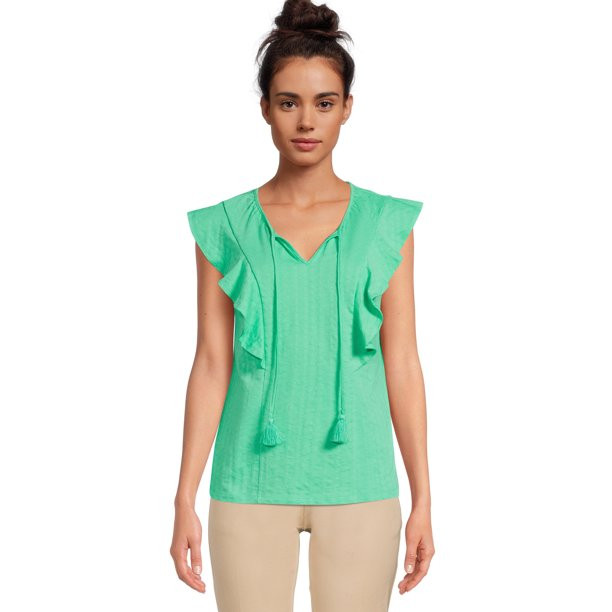 Time and Tru Women's Angel Sleeve Top | Walmart (US)