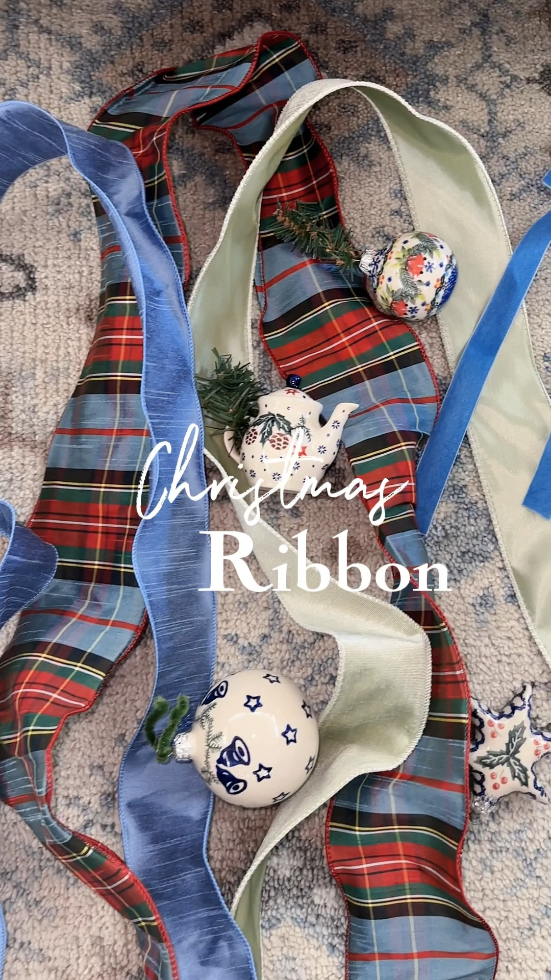 Tartan Christmas ribbon, blue Christmas ribbon, moss Christmas ribbon, DIY Christmas bows

#LTKhome #LTKHoliday