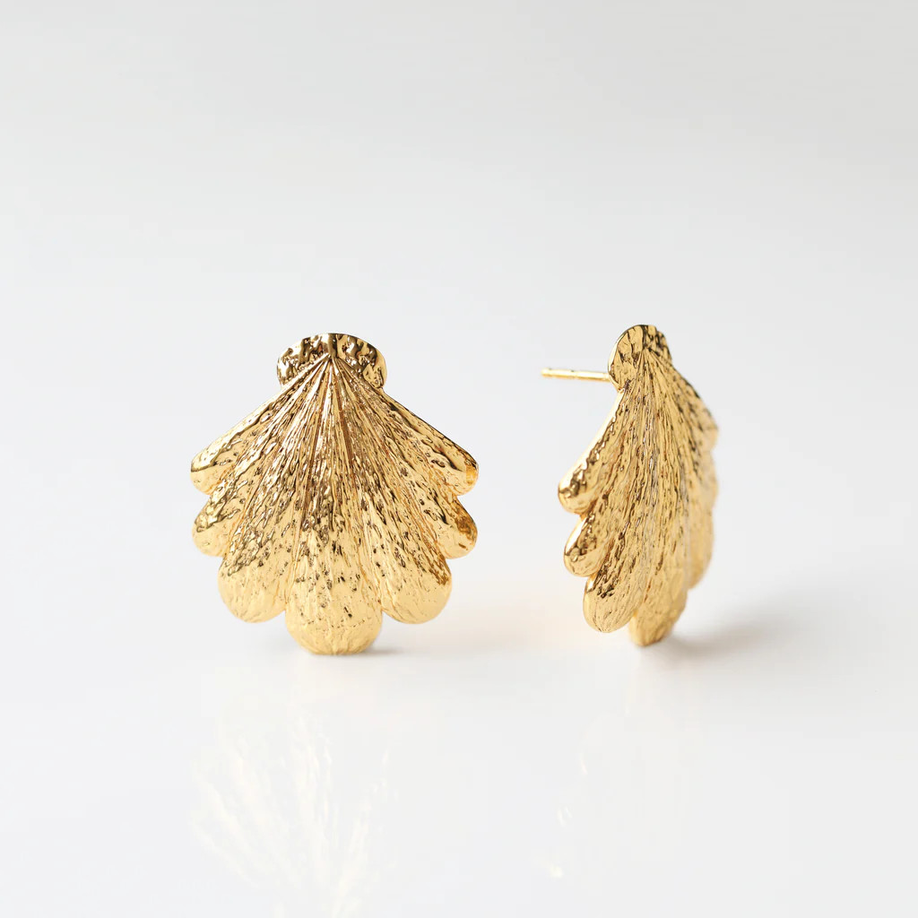 Luxe Shell Statement Stud Earrings | Carrie Elizabeth