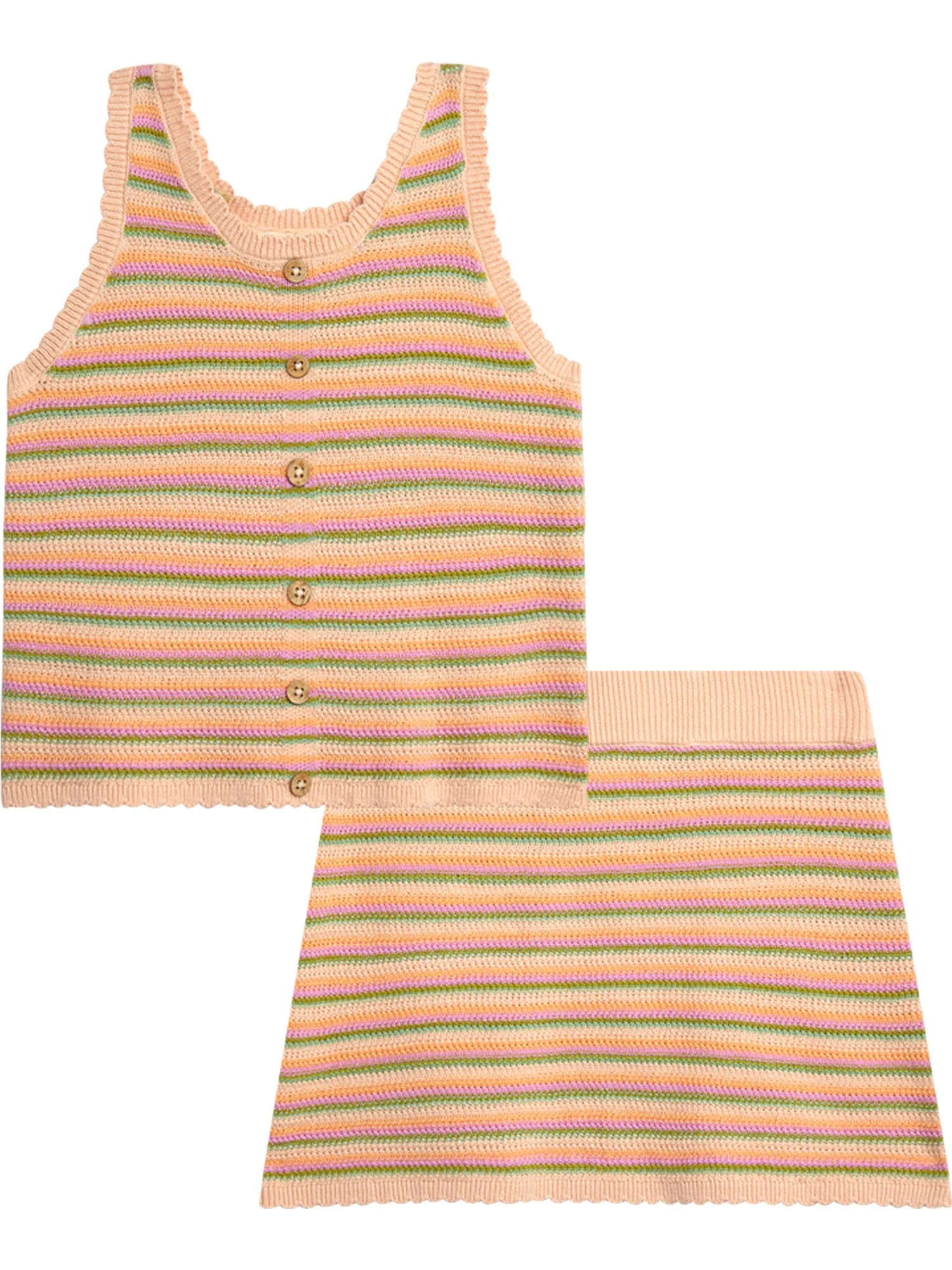 Jessica Simpson Little Girls' Crochet Skirt Set, Sizes 4-12 | Walmart (US)