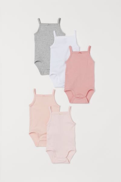 Conscious choice  Sleeveless bodysuits in soft, organic cotton jersey. Snap fasteners at gusset.P... | H&M (US + CA)