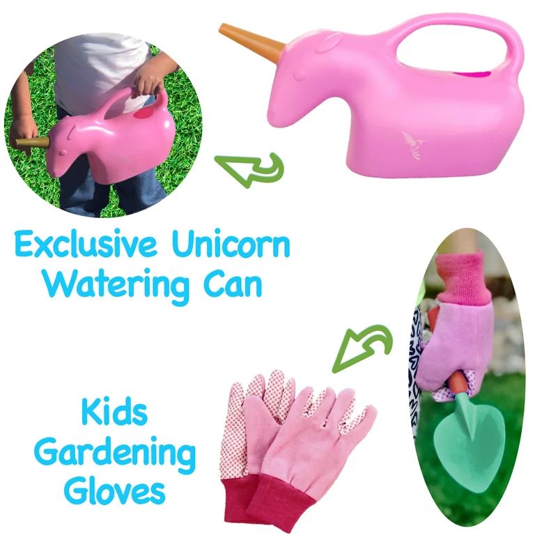 Kids Gardening Tools. Outdoor Toys for Girls. Unicorn Gifts for Girls. Kids Gardening Gloves and ... | Walmart (US)