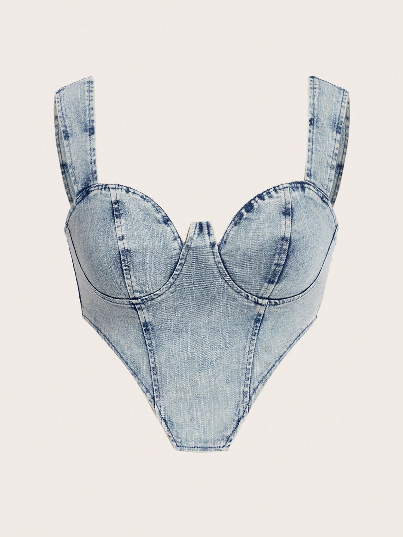 SHEIN ICON Hanky Hem Denim Cami Top | SHEIN