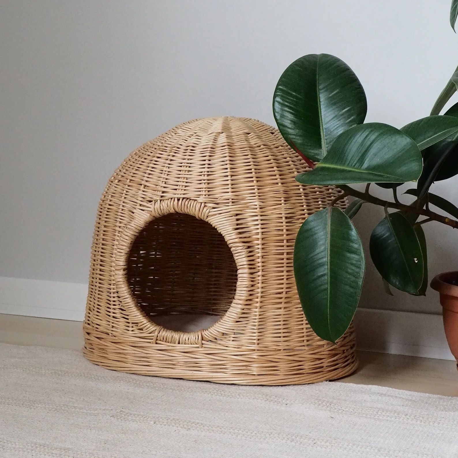Vine Cat Bed  Cat Furniture  Cat House  Pet Bed  Wicker | Etsy | Etsy (US)