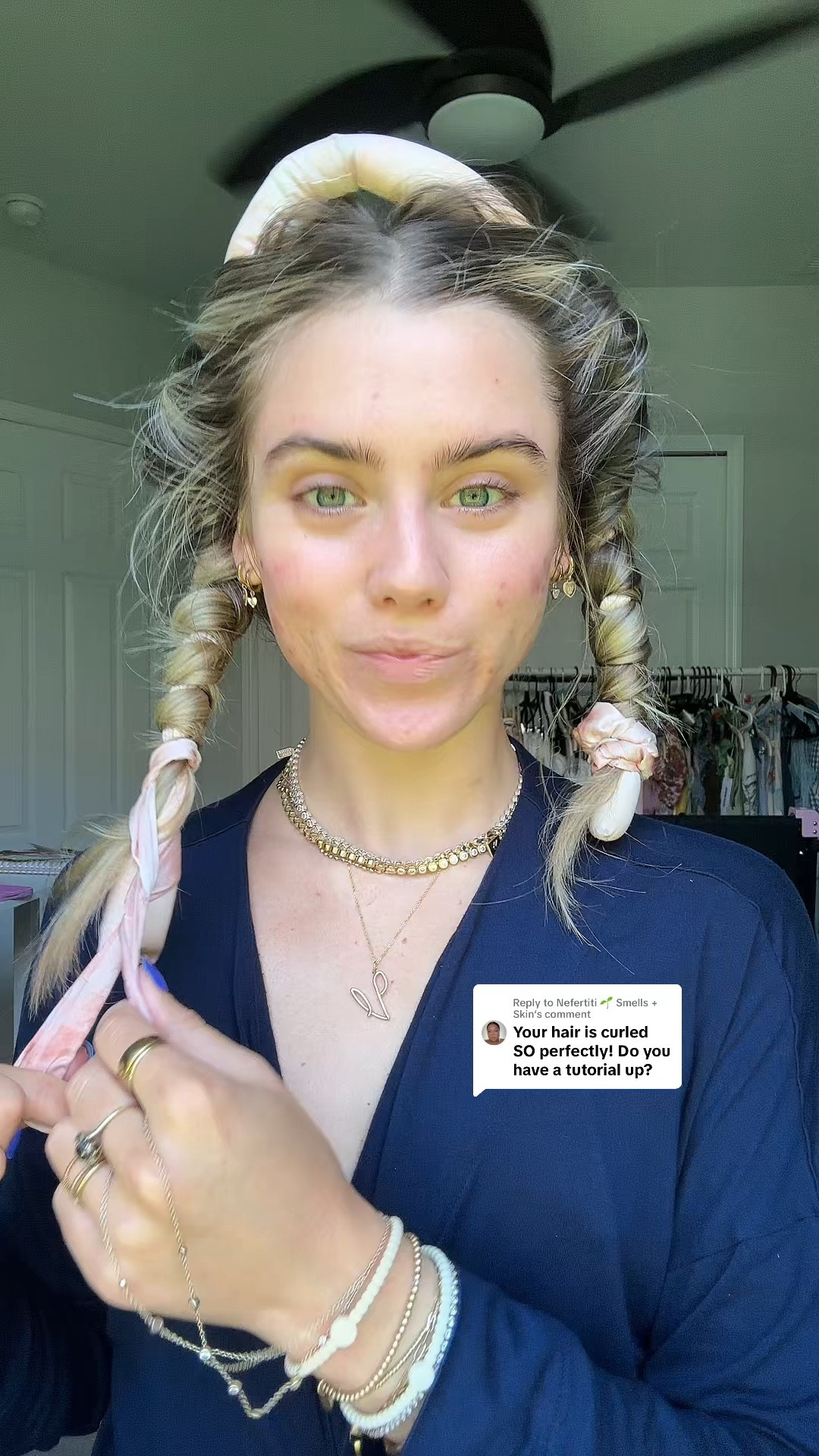 Kitsch Satin Heatless Curling Set - Heatless Hair Curlers to Sleep in - Heatless Curls Overnight - Heatless Curling Rod - No Heat Curls Overnight - Overnight Blowout Rods - Soft Hair Rollers. My greatest hair hack has got to be sleeping in a hair ribbon. This is what gives me my heatless hair curls. These curls are always bouncy, voluminous, shiny, and perfection that require absolutely zero heat, saving my hair on necessary, heat damage while still getting those desirable curls. I have lots of tutorials on how I put them in my hair saved my TikTok and Instagram @sloanevosen. TUTORIAL: https://www.tiktok.com/t/ZP8Y6b72q/ #hair #heatlesscurls #heatlesshair #heatlesswaves #hairstyles #hairhack #hairhealth #heatlesshairstyles #hairroutine #hairribbon #heatlesshaircurler 

#LTKmorningroutine #LTKgrwm #LTKBeauty