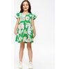 Mini Marisol Dress, Chalk Floral Kelly Green Multi | Maisonette