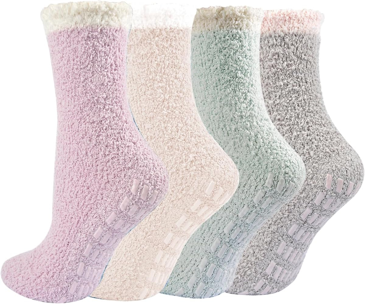 Fuzzy Socks for Women Cozy Warm socks Fluffy Slipper Socks Soft For Sleeping 5-11 | Amazon (CA)