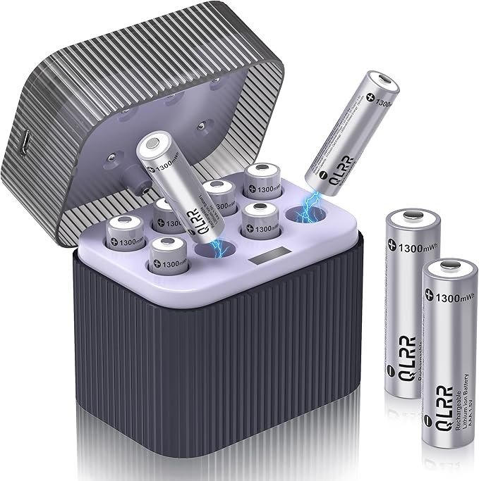 Rechargeable Lithium AAA Batteries with Fast Charger 8 Pack 1.5V 1300mWh High Capacity AAA Batter... | Amazon (US)