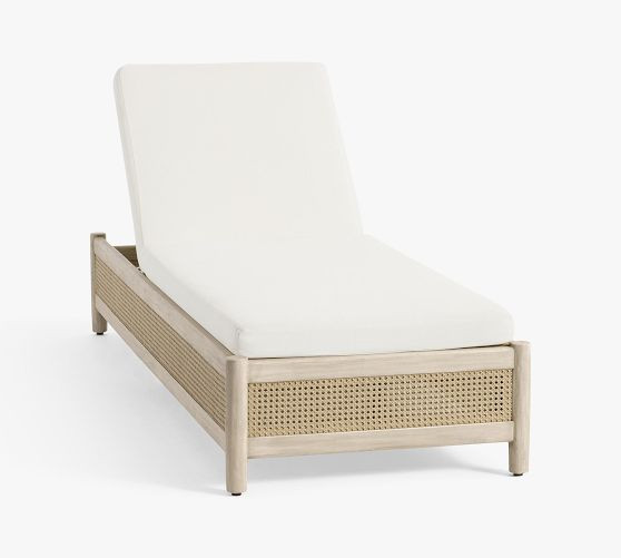 Marina Cane Outdoor Single Chaise | Pottery Barn (US)