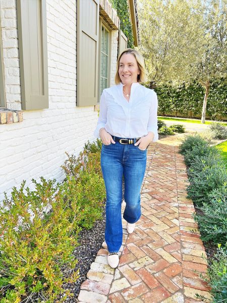 Crisp white button down, jeans, belt and sneakers. Perfect for Spring! Everything tts. Allison in a medium top and size 29 jeans.

Outfitofthedayinspo 
White button down


#LTKstyletip #LTKSeasonal