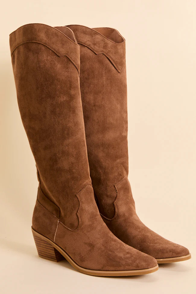 Juliette Brown Cowboy Boots | Pink Lily