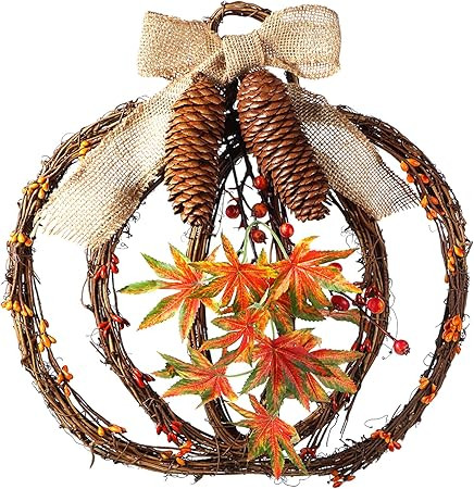 Geosar Thanksgiving Outdoor Home Decor Fall Wreath for Front Door Fall Decorations for Door Harve... | Amazon (US)