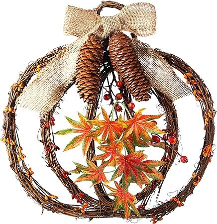 Geosar Thanksgiving Outdoor Home Decor Fall Wreath for Front Door Fall Decorations for Door Harve... | Amazon (US)