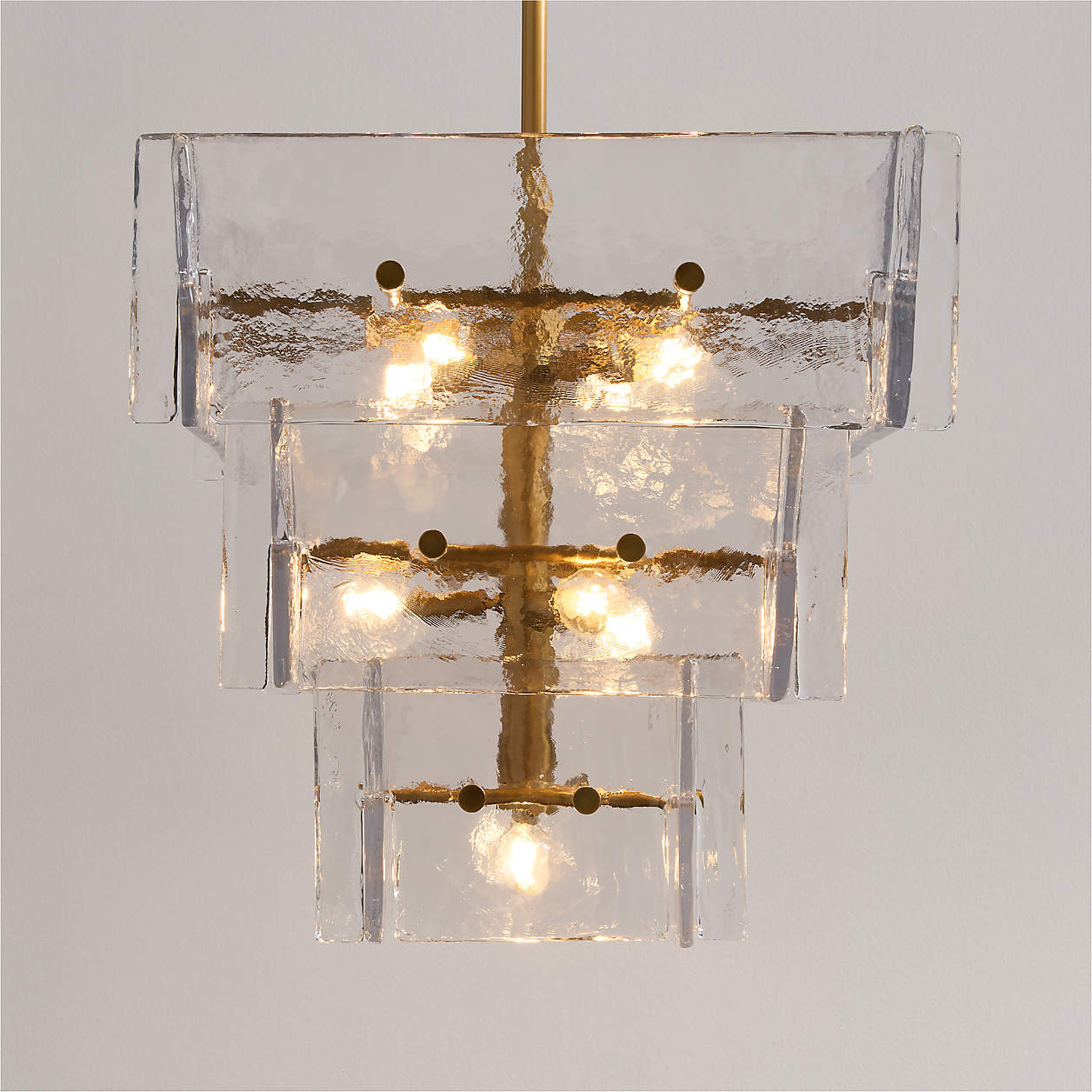Lineage Glass Chandelier Light 22" + Reviews | Crate & Barrel | Crate & Barrel
