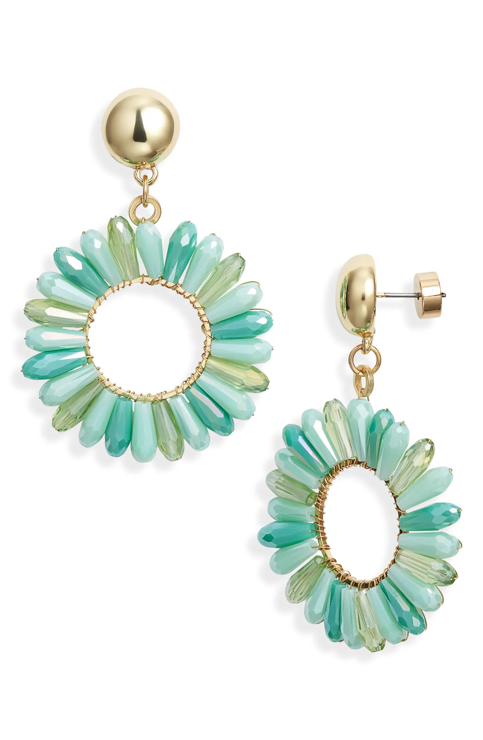 Nordstrom Petal Hoop Drop Earrings | Nordstrom | Nordstrom