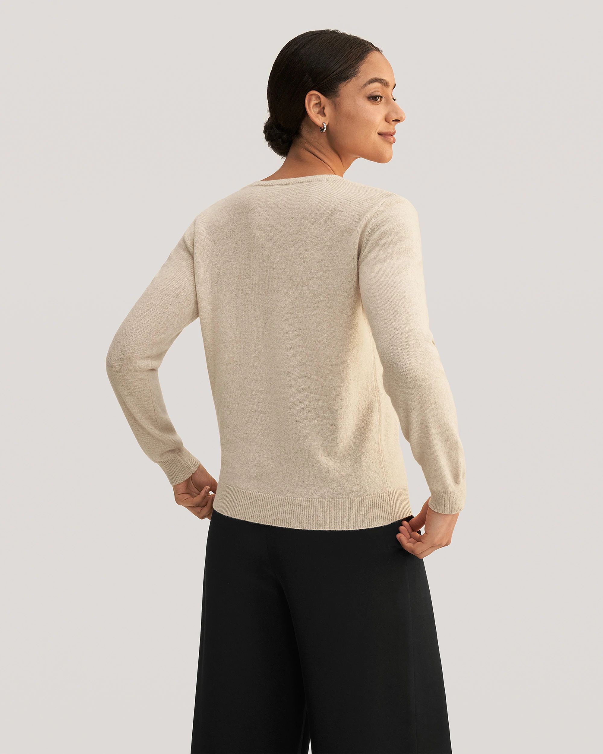 Women's Cashmere V Neck  soft winter Sweater | LilySilk