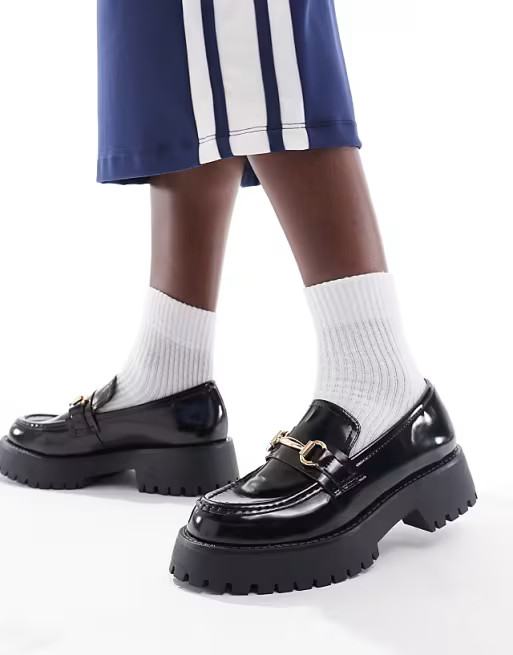 ASOS DESIGN Monster chunky loafers in black | ASOS (Global)