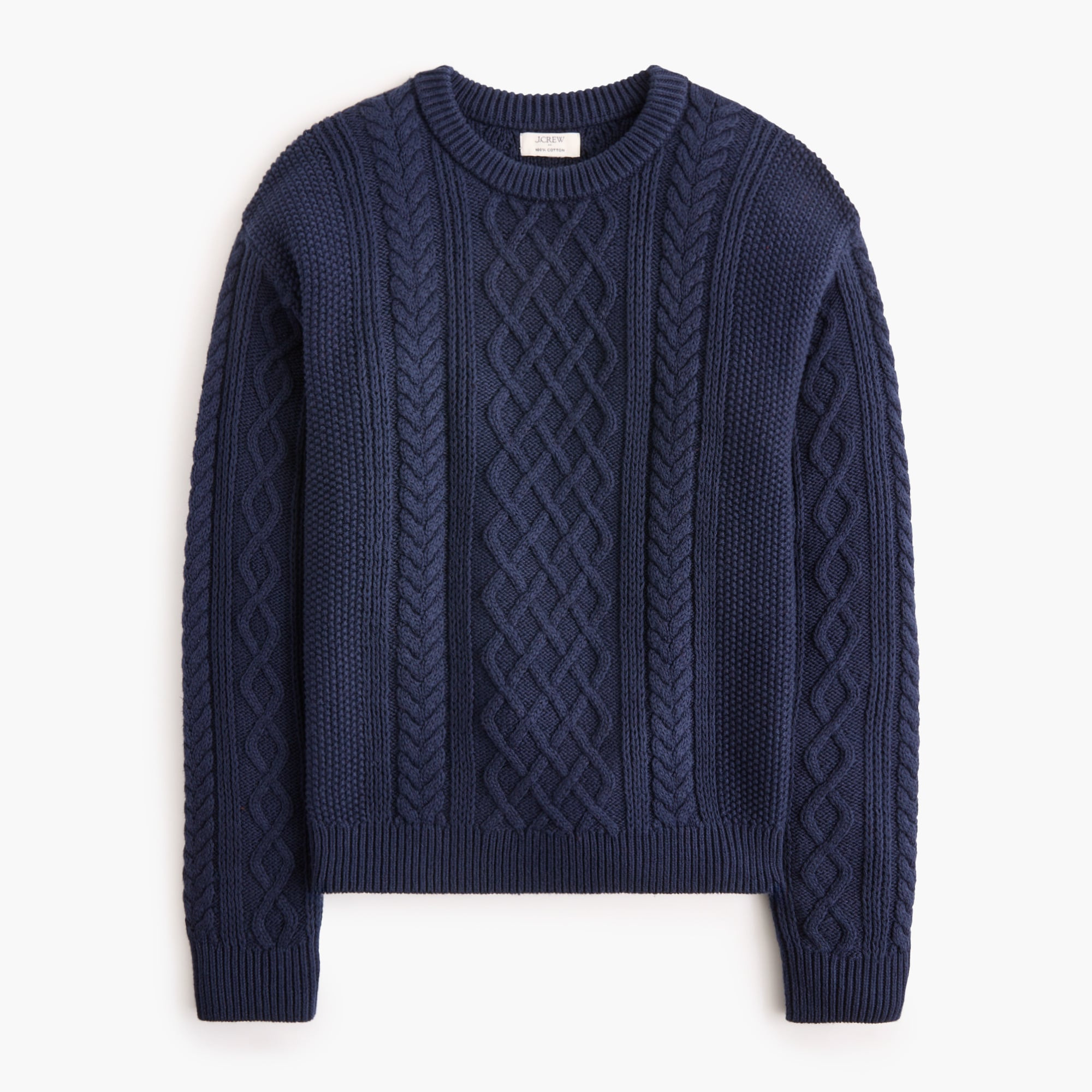 Cable crewneck sweater | J.Crew Factory