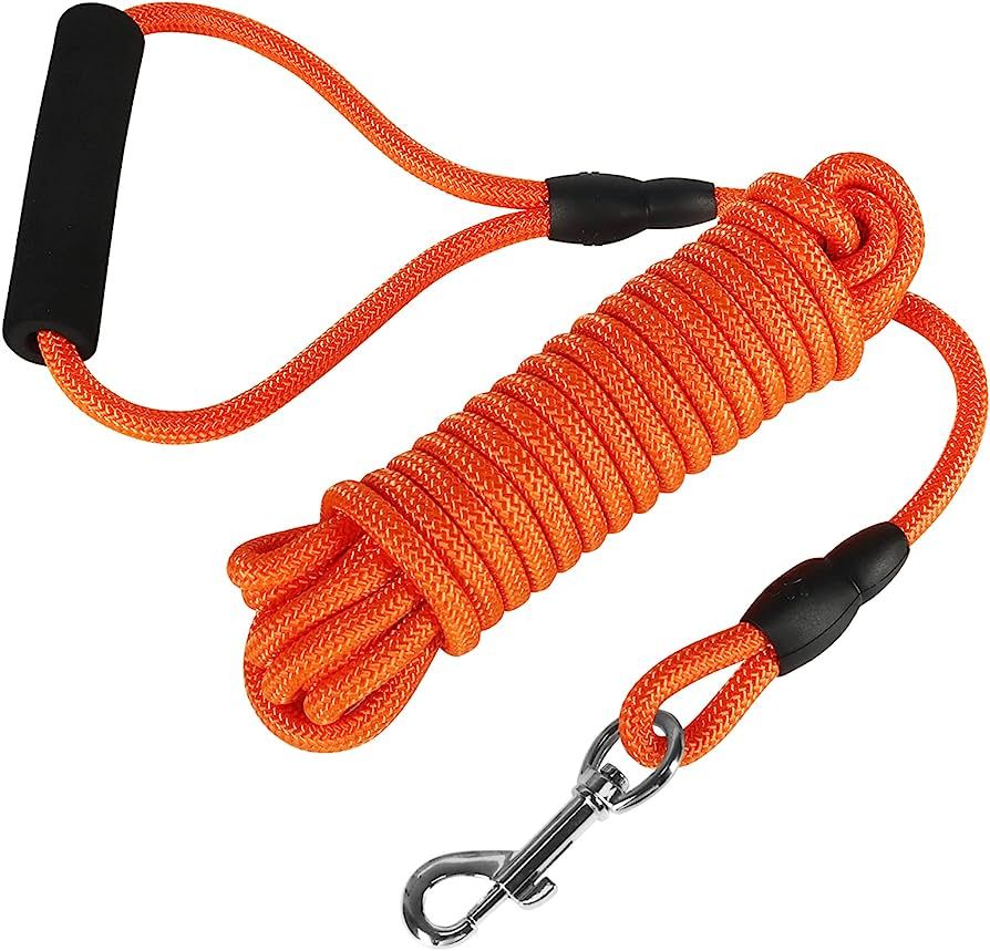Vivifying Dog Training Leash, 20FT Floating Dog Check Cord, Long Dog Rope Leash with Comfortable ... | Amazon (US)