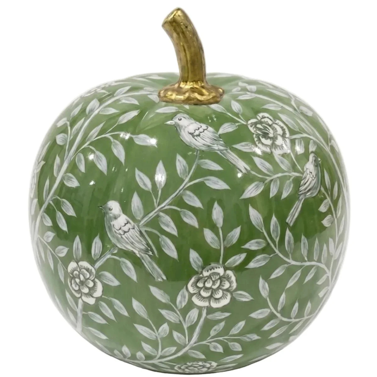 Green Bird & Vine Silhouette Pumpkin | The Well Appointed House, LLC