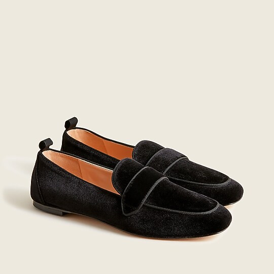 Marie tab loafers in velvet | J. Crew US