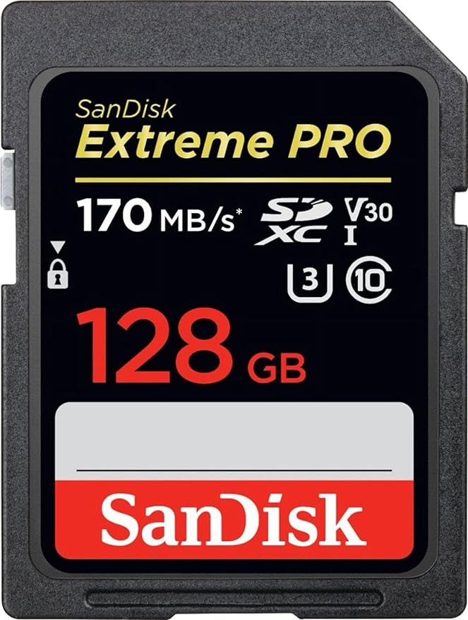 SanDisk 128GB Extreme PRO SDXC UHS-I Card - C10, U3, V30, 4K UHD, SD Card - SDSDXXY-128G-GN4IN | Amazon (US)