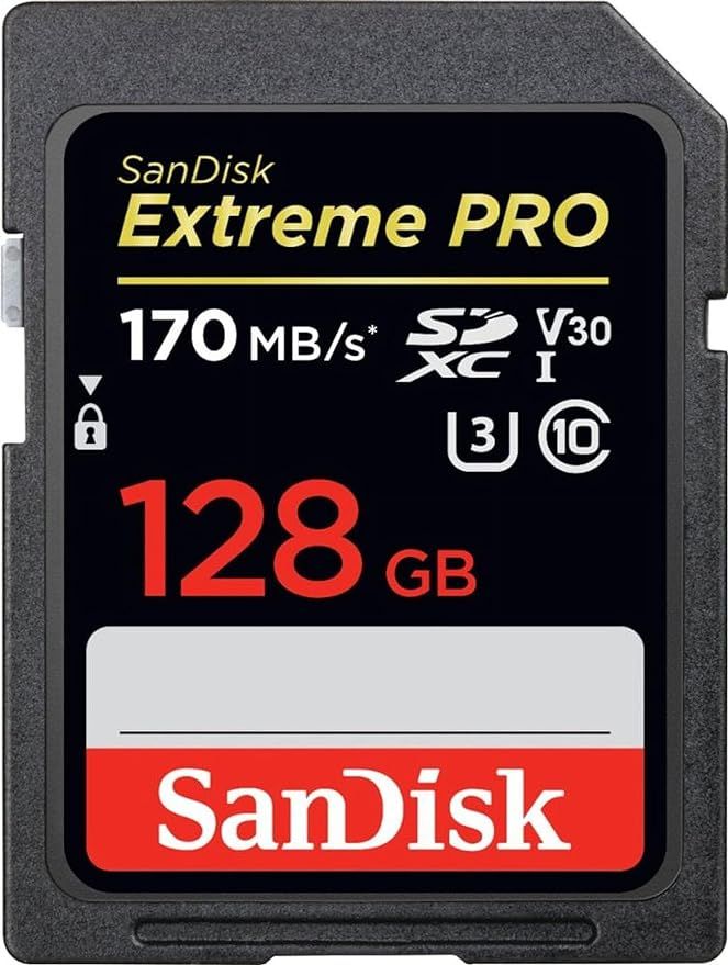 SanDisk 128GB Extreme PRO SDXC UHS-I Card - C10, U3, V30, 4K UHD, SD Card - SDSDXXY-128G-GN4IN | Amazon (US)
