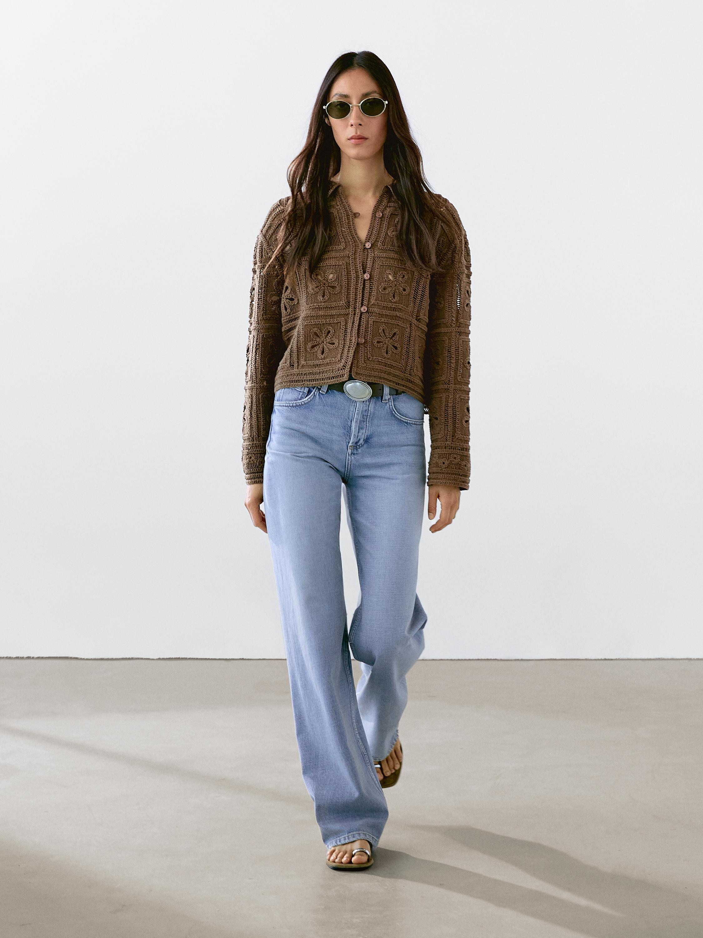 Crochet knitted jacket | Massimo Dutti DE