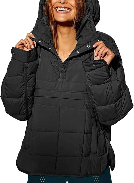 Jawmeu Women's Packable Quilted Puffer Jacket Oversized Lightweight Puffy Pullover Coat Outwear H... | Amazon (US)