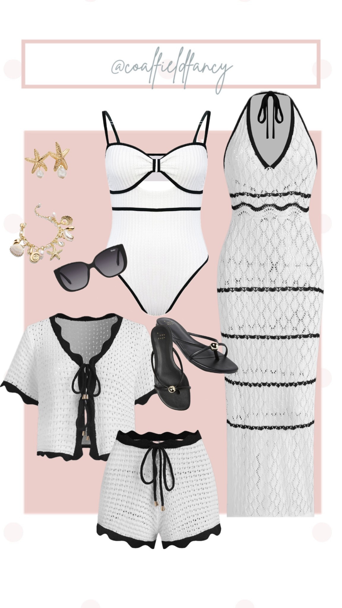 Black & White vacation capsulee

#LTKOver40 #LTKFindsUnder50 #LTKSwim