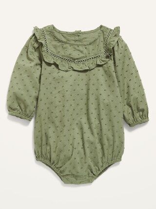 Long-Sleeve Swiss Dot Bubble One-Piece for Baby | Old Navy (US)