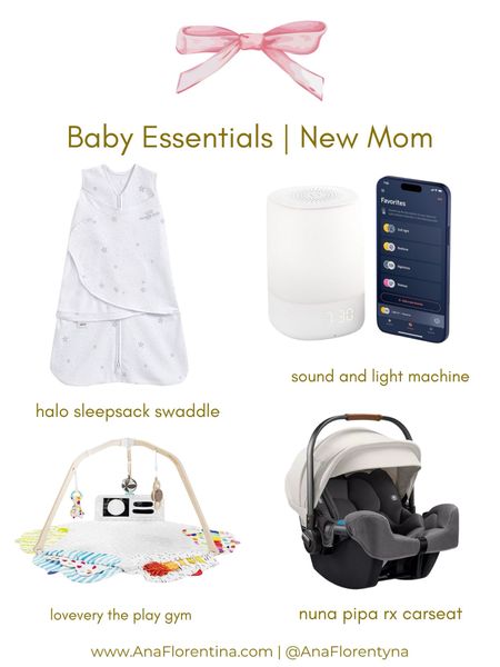 Baby essentials that we have at home. Sound and light machine. Baby sleepsack swaddle. Car seat. Lovevery play gym.

#LTKbaby