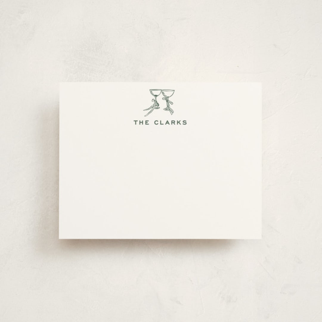 "Campania" - Customizable Personalized Stationery in Green by Megan Davis. | Minted