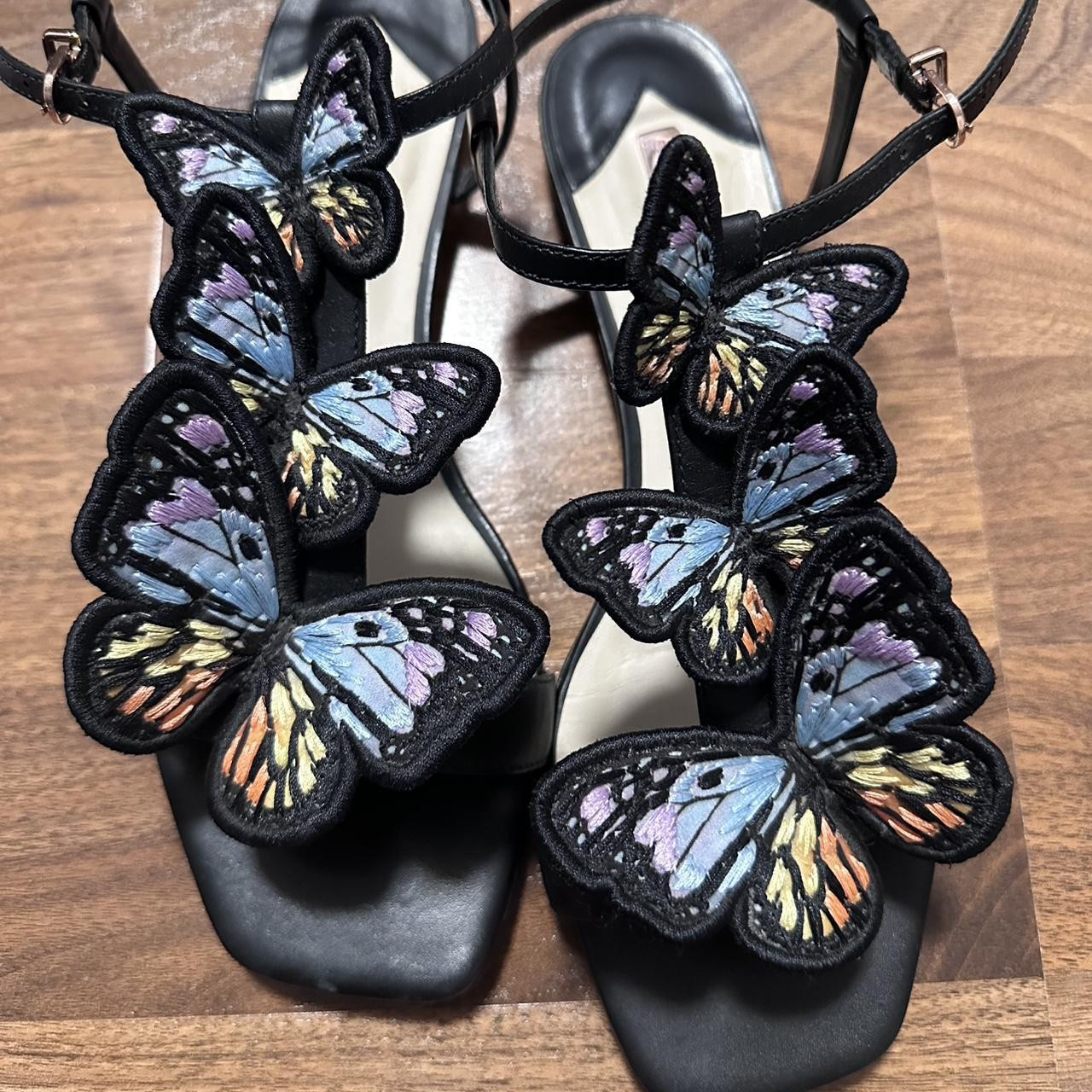 Sophia Webster Women's Sandals - Black/Multi | Depop US