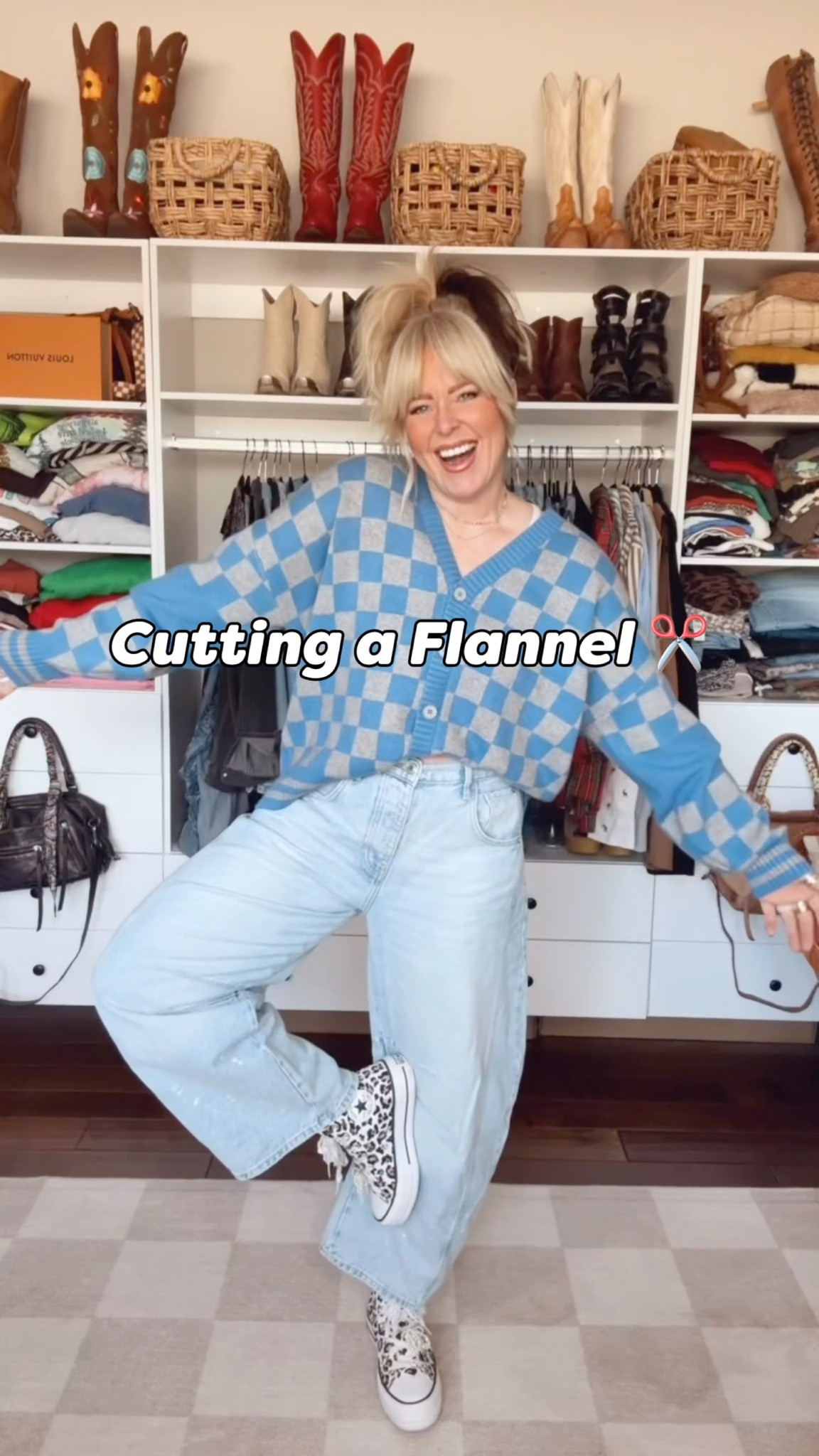 Cutting a flannel is fun and yes it will fray some. I hang mine to dry and that does help. I also thrift or buy less expensive ones to cut. This one is $10 and a men’s large. My pants are on sale with code CYBER30 and I’m in a medium. Also the checkered cardigan in the beginning is also on sale with same code  
♥️ Save with code MANDIE on the watchband! 

#LTKSaleAlert #LTKgrwm #LTKFindsUnder50