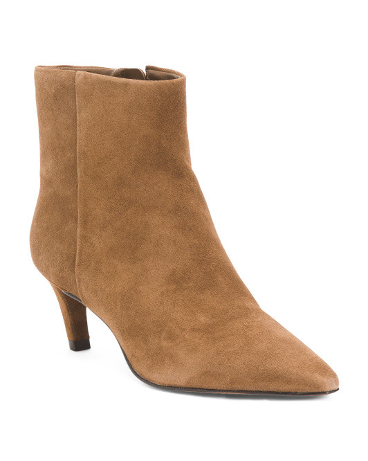 Suede Quinley Heeled Booties | TJ Maxx