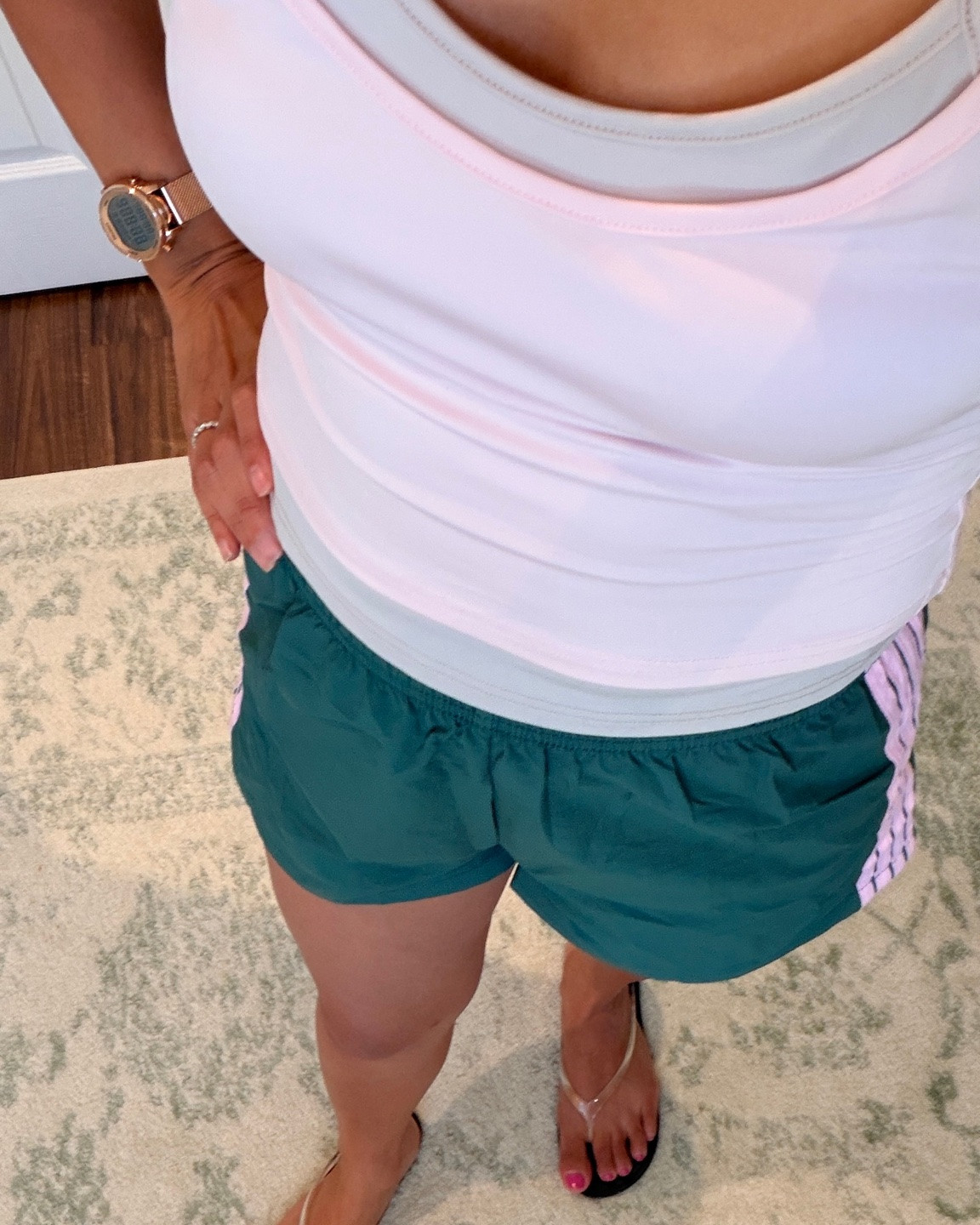 An affordable summer outfit I’ll be wearing on repeat! ☀️

• Double-layer tank: $20
• Moisture-wicking shorts (2-pack): $33

Lightweight, breathable, comfortable, and perfect for everything from walks and errands to playground days.

Wearing my usual size in both. Shop the full outfit through the link in my LTK. 🤍

#LTKgrwm #LTKootd #LTKmomlife