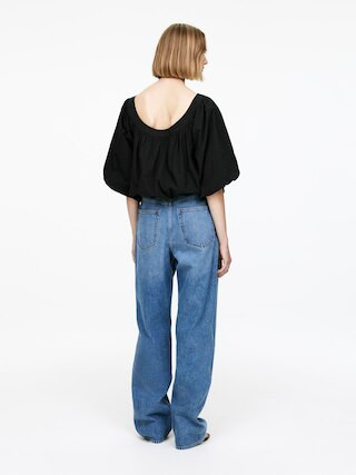 Balloon-Hem Top – Black – Women – ARKET GB | Arket UK