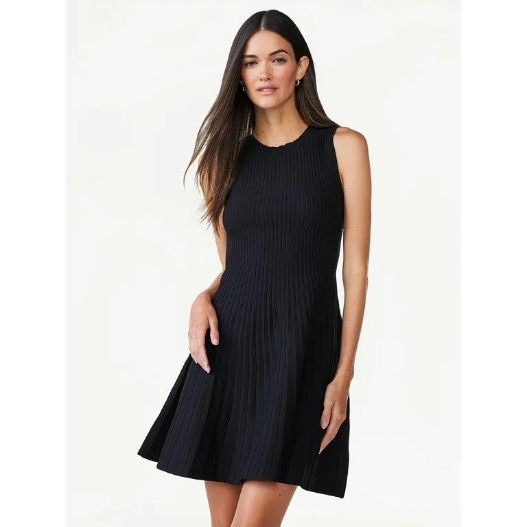 Scoop Women's Striped Mini Sweater Dress, Sizes XS-XXL | Walmart (US)