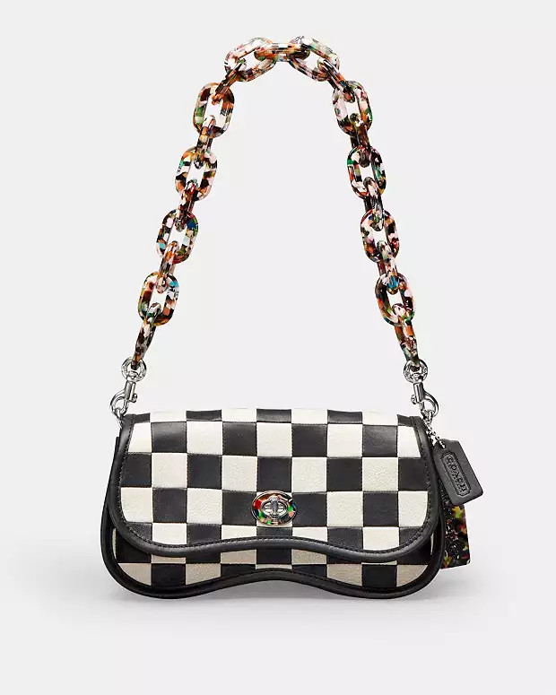 Wavy Dinky Bag In Checkerboard Upcrafted Leather | Coach (US)