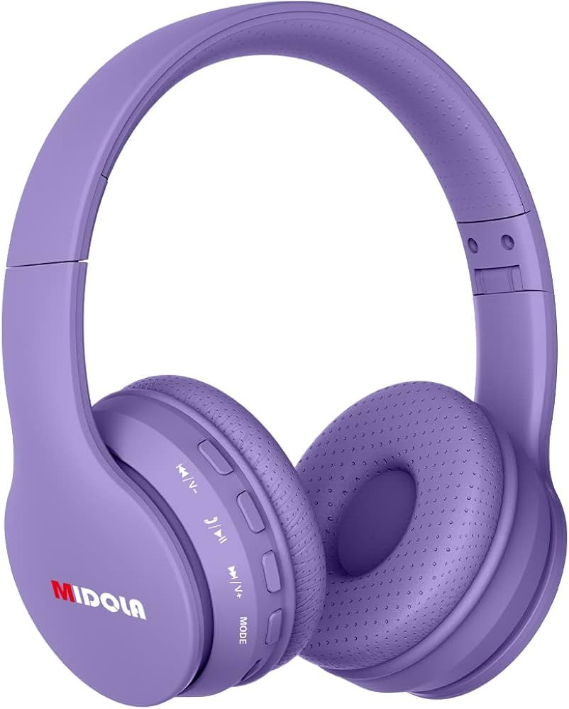 MIDOLA Kids Headphones Bluetooth 5.3 Wireless 60H Play Time Volume Limit 85/110dB Over Ear Foldab... | Amazon (US)