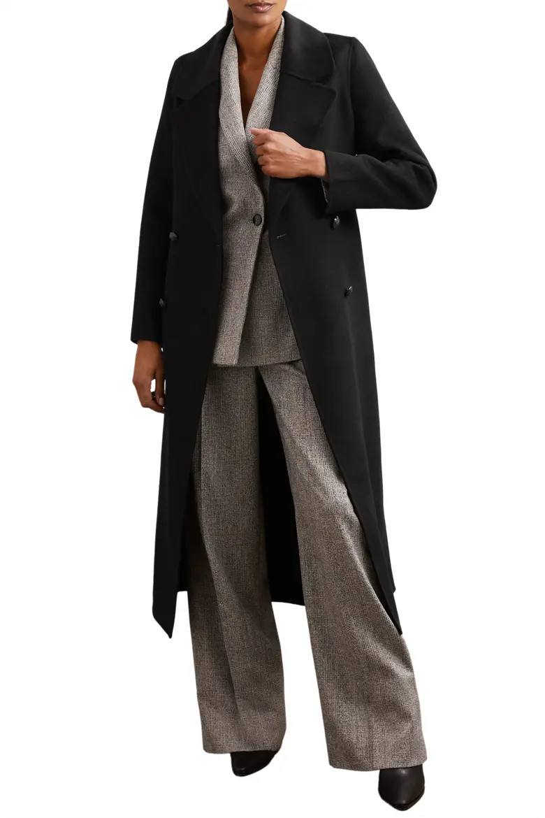 Reiss Dorian Wool Blend Coat in Black at Nordstrom, Size 0 Us | Nordstrom