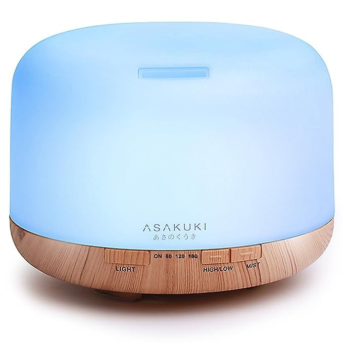 ASAKUKI 500ml Premium, Essential Oil Diffuser, 5 in 1 Ultrasonic Aromatherapy Fragrant Oil Humidi... | Amazon (US)