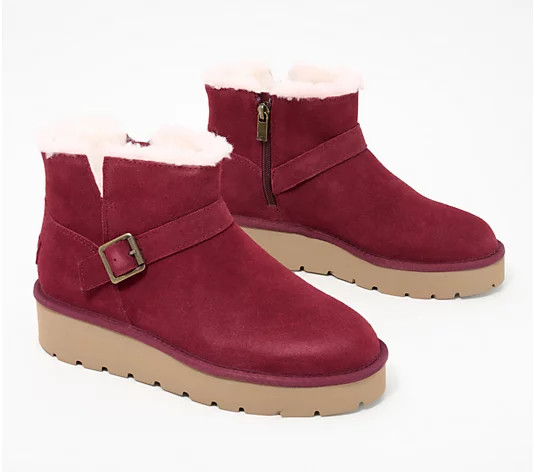 Koolaburra by UGG Suede Wedge Winter Boot - Kelissa Mini | QVC