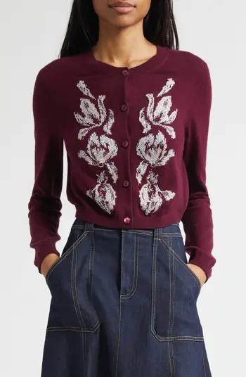Isolde Tulip Jacquard Cardigan | Nordstrom