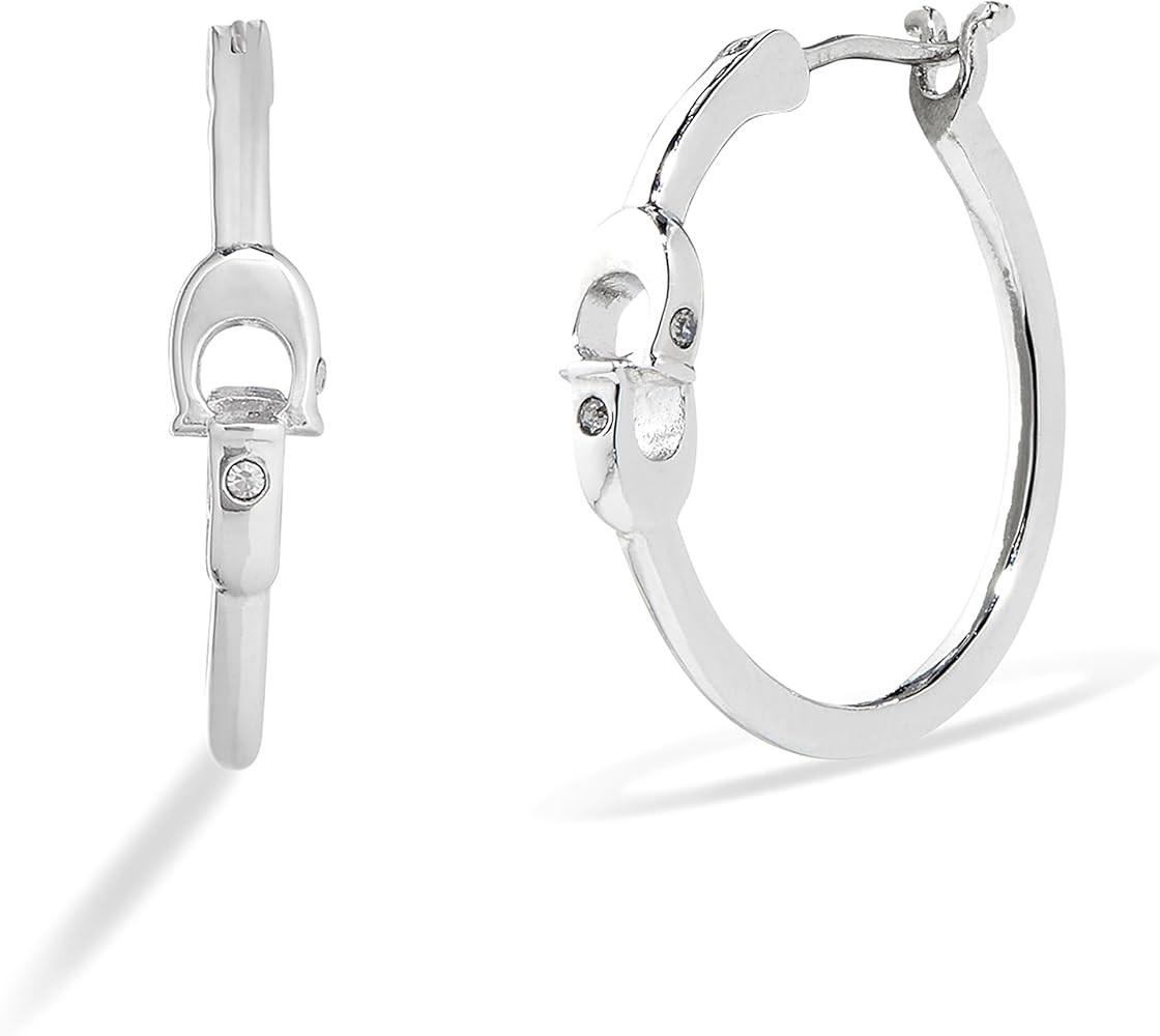 COACH Women's Signature Hoop Earrings | Amazon (US)