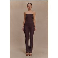 Elodie Ribbed Knit Pants / Chocolate | MESHKI | XXS | MESHKI US