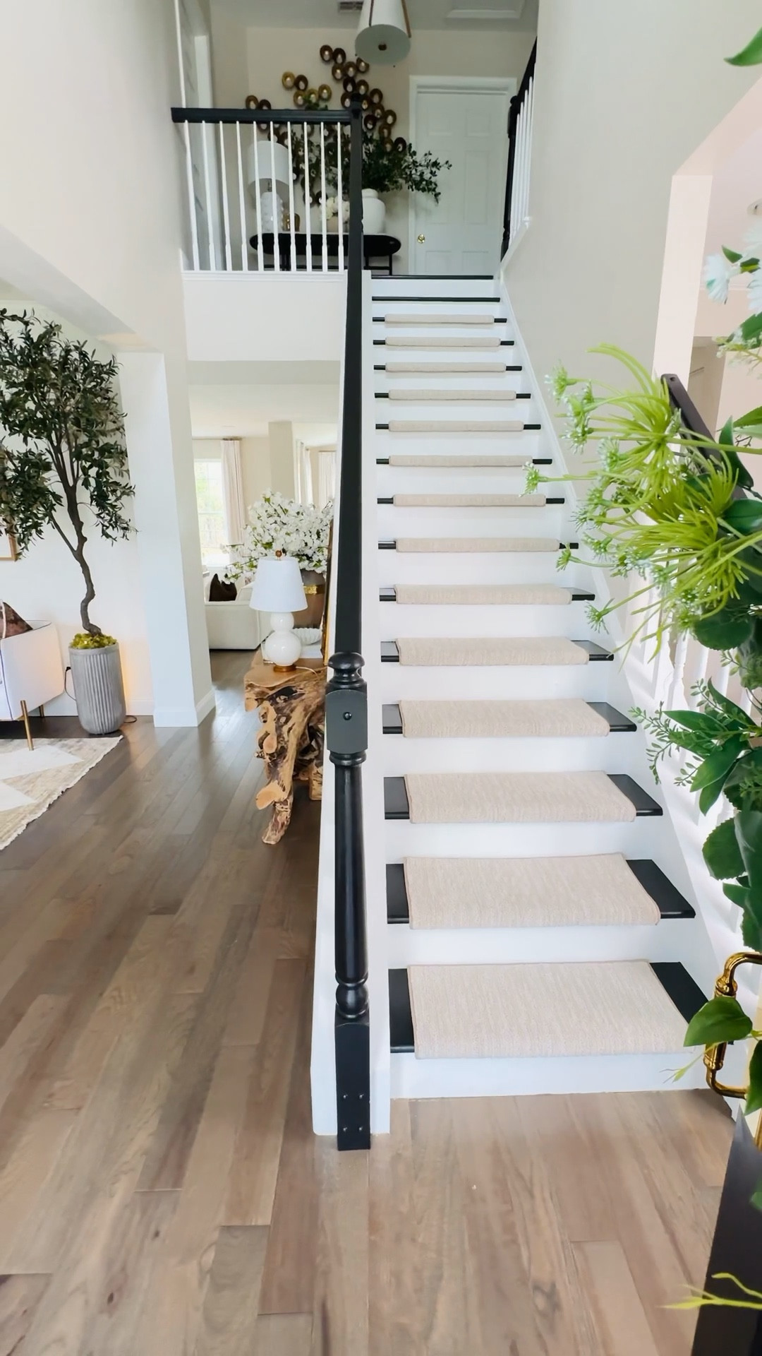 Was this extra? Maybe.
Was it worth it? 100%.
Would you do this to your stairs? 

These were a breeze to install and are designed with a rounded bullnose. Once installed, they will not budge. They have sound proofed my staircase and now I don't have to worry about anyone slipping.

They can also be removed without damaging your staircase!

Available in other designs and colors. I have the “Cottonwood" design. Best decision ever!!

Amazon stair treads 
Peel and stick carpet treads 

#LTKSaleAlert #LTKHome #LTKSeasonal